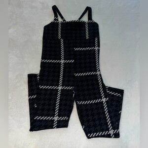 OFFLINE BY Aerie Black Jumpsuit Size XL Black Plaid Strappy Back One Piece